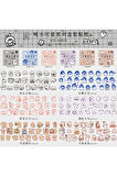 Sevimli Hayvanlar Temalı 6 Adet Sticker Kutu Seti • Bullet Journal (GGK-DK098)