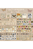 Zaman Notları Temalı 6 Adet Sticker Kutu Seti • Bullet Journal (GGK-DK097)