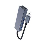 DM CHB013 Type-C to RJ45 Gigabit Ethernet ve USB 3.0 Çoklayıcı Dönüştürücü