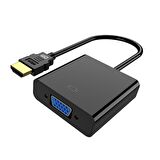 DM CHB020 HDMI to VGA Dişi Çevirici Adaptör Siyah