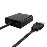 DM CHB021 HDMI to VGA Dönüştürücü 3.5mm Aux Ses Destekli Çıkış ile HDMI-VGA Adaptör