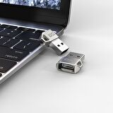 DM AD038 USB to Type-C Metal OTG Çevirici Dönüştürücü Adaptör