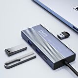 DM CHB061 Type-C to 4K HDMI 3*USB3.0 Gigabit Ethernet PD 60W Çoklayıcı Hub