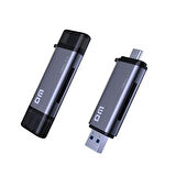 DM CR031 USB3.1 ve Type-C Micro SD TF – SD Kart Okuyucu Çevirici