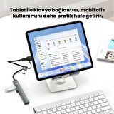 DM CHB025 USB-A ve Type-C Girişli 2*Type-C 1*USB-A SD Micro SD TF Kart Okuyucu Çoklayıcı Dönüştürücü