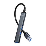 DM CHB080 USB-A to 4 Portlu USB 3.0 / USB 2.0 Type-C Çoklayıcı Hub Dönüştürücü
