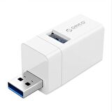 ORICO USB-A 3.0 3 Portlu USB-A 3.0 / 2.0 Mini Çoklayıcı Beyaz