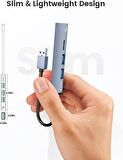 Orico 3 Portlu USB 3.0 Çoklayıcı TF Micro SD Kart Okuyucu Hub Alüminyum