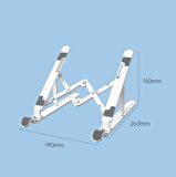 ORICO Katlanabilir 7 Kademeli Notebook Laptop Standı Beyaz