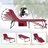 KingCamp Berlin Classic Comfort Lounge 5 Kademeli Katlanır Şezlong Wine