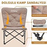KingCamp Lemon Lux Ultra Konforlu Kamp Sandalyesi Brown