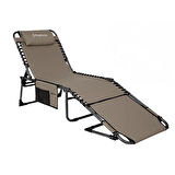 KingCamp Magnolia B10 Hands-Free Premium 7 Kademeli Katlanır Şezlong Beige