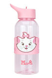 Disney Marie Lisanslı Pipetli ve Kapaklı Plastik Suluk (1000 ML)