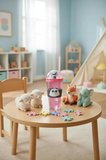 We Bare Bears Lisanslı Pan Pan Tasarımlı Pipetli ve Kapaklı Simli Plastik Suluk - BPA İçermeyen Matara