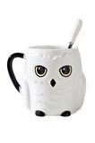 Harry Potter Lisanslı Kaşıklı Seramik Kupa (800ml) - Hedwig