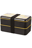 Harry Potter Lisanslı Hufflepuff Çift Katlı Yemek Kabı (1000ml)