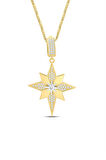 Altın Kuzey Yıldızı Charm Kolye