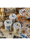 Postmark Vintage Temalı Rulo Sticker • Bullet Journal (GGK-DAB140)
