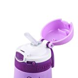 Shamobo Çelik Pipetli Çocuk Matarası 350Ml 2051 Mor