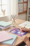 Sanrio Lisanslı Kuromi Sihirli Parti Serisi Boyama Seti Scratch Art 20.3 Cm