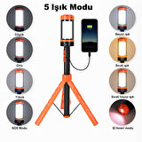 Wison Ws-623 Katlanabilir Tripodlu Şarjlı Kamp Işığı 3500 Lumen LED Fener