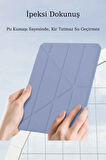 Apple iPad 11. Nesil Uyumlu 11 inç Kalem Bölmeli Standlı Fuchsia Tri Folding Tablet Kılıfı