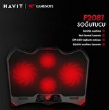 Havit Gamenote F2081 Cooling Pad RGB Gaming Laptop Soğutucu