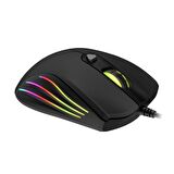 Gamenote MS1002 Kablolu Rgb Optik Oyuncu Mouse Siyah