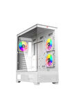 Havit CF925 Tamperli Cam Gaming Oyuncu Kasası Beyaz - 3 RGB Fanlı, Kumandalı, ITX/M-ATX/ATX/E-ATX Uyumlu