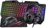 Havit Gamenote KB905CM-TUR 4'lü Gaming Set – Klavye, Mouse, Kulaklık, Mousepad – Rainbow Aydınlatma, Türkçe Q,  Pc Uyumlu