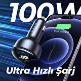 Havit CC100W 100W PD Dijital Göstergeli Ultra Hızlı Araç Şarj Aleti
