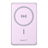 Havit PB5202 5.000mAh Magsafe Manyetik Kablosuz Powerbank Ultra Ince 20W, Iphone Uyumlu - Mor