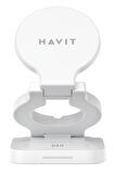 Havit W3038 Katlanabilir 3'ü 1 Arada Kablosuz Şarj Cihazı 15W - Beyaz