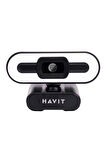 Havit HV-HN24G Full HD Pro 2K Webcam Otomatik Odaklama LED Işıklı Mikrofonlu