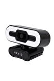Havit HV-HN24G Full HD Pro 2K Webcam Otomatik Odaklama LED Işıklı Mikrofonlu