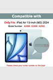 iPad Air 13 A2898 / A2899 / A2900 Uyumlu Özel Üretilmiş Oval Kameralı Akıllı Tablet Kılıfı