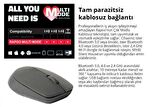 Rapoo M100 1300DPI Çok Modlu (Bluetooth 2.4GHz) Sessiz Tıklamalı Kablosuz Mouse