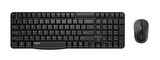 Rapoo X1800S Nano Alıcılı Kablosuz Türkçe Klavye Optik Mouse Set Siyah