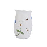 DİŞ FIRÇALIK,MACUNLUK ÇİÇEKLİ POLİRESİN  7x7x10cm