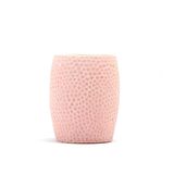 DİŞ FIRÇALIK,MACUNLUK PEMBE PETEK DESENLİ POLİRESİN 8X8X10CM 400ML