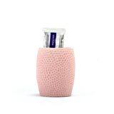 DİŞ FIRÇALIK,MACUNLUK PEMBE PETEK DESENLİ POLİRESİN 8X8X10CM 400ML