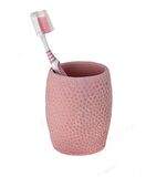 DİŞ FIRÇALIK,MACUNLUK PEMBE PETEK DESENLİ POLİRESİN 8X8X10CM 400ML