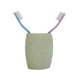 DİŞ FIRÇALIK,MACUNLUK YEŞİL PETEK DESENLİ POLİRESİN 8X8X10CM 400ML