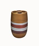 DİŞ FIRÇALIK METALİK KAHVE POLİRESİN 6X6X12CM