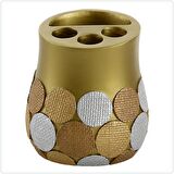DİŞ FIRÇALIK ALTIN PUANLI POLİRESİN 9X9X10CM