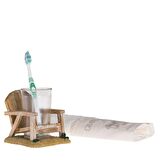 DİŞ FIRÇALIK VE MACUNLUK SANDALYE POLİRESİN 13X11X10CM 200ML