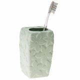 SERAMİK DİŞ FIRÇALIK ÇİÇEKLİ MAVİ MODEL 7X7X12CM