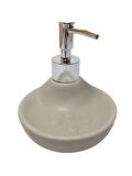 SABUNLUK VE SIVI SABUNLUK KOMBİNE MODEL BEJ 7X7X18CM 150ML