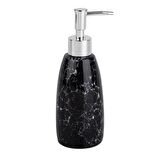 MERMER DESENLİ SİYAH SIVI SABUNLUK 8X8X17CM 300ML