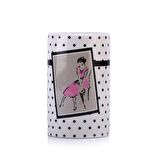 SERAMİK DİŞ FIRÇALIK PEMBE ELBİSELİ KADIN MODEL 7X7X11CM